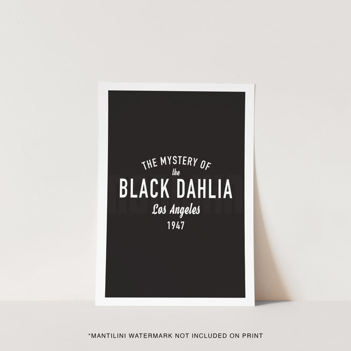 Black Dahlia print