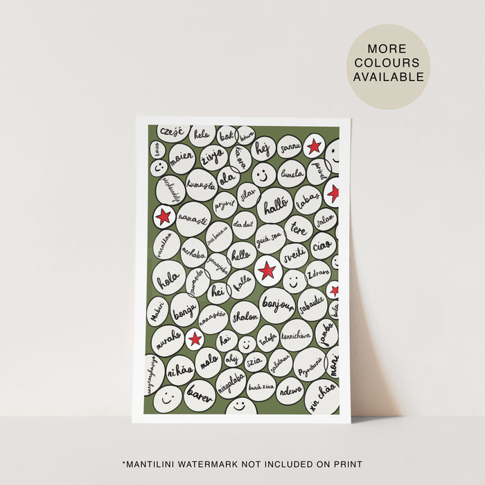 Hello Circles print