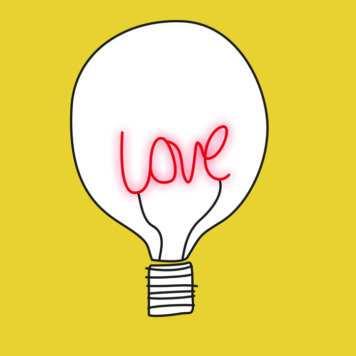 Love Light Bulb print