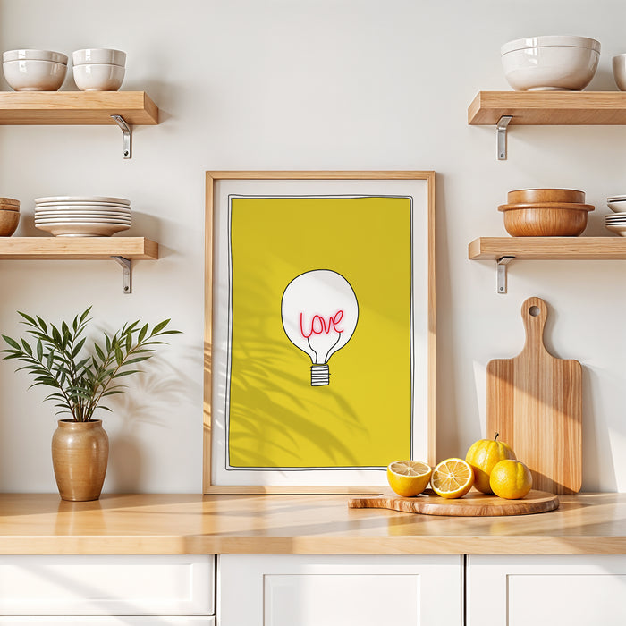 Love Light Bulb print
