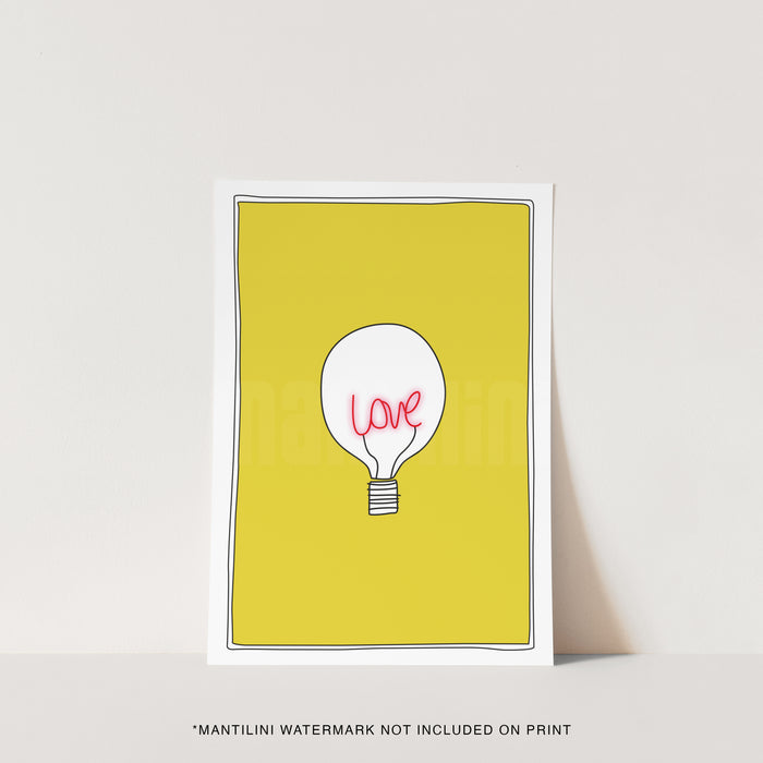 Love Light Bulb print