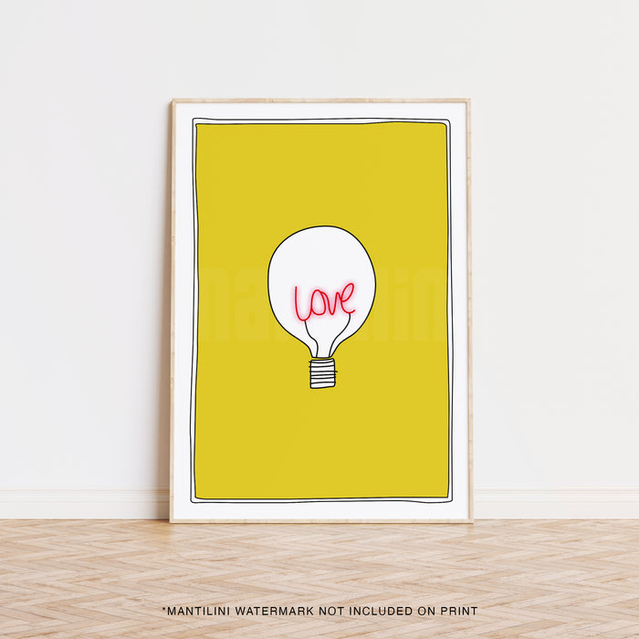 Love Light Bulb print