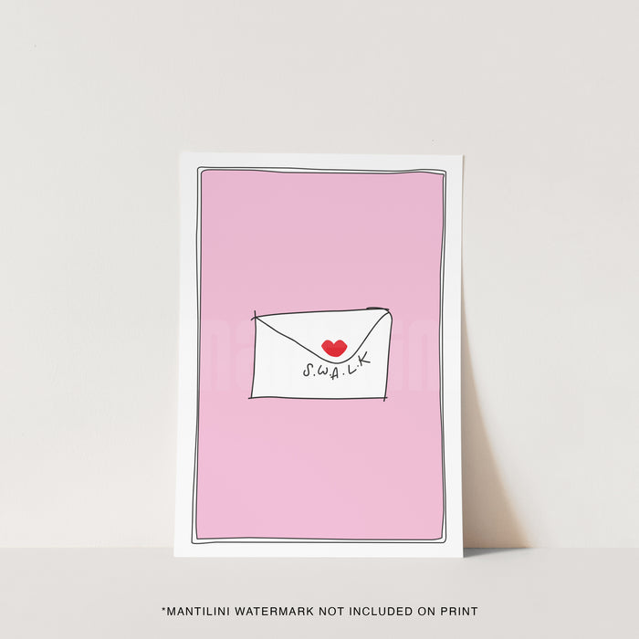 SWALK envelope print