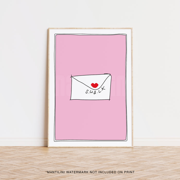 SWALK envelope print