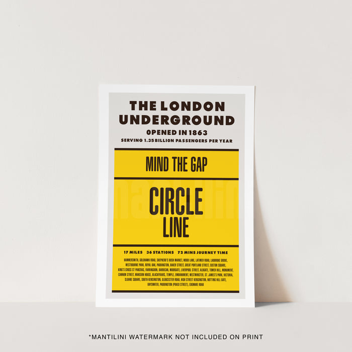 London Underground Circle Line print