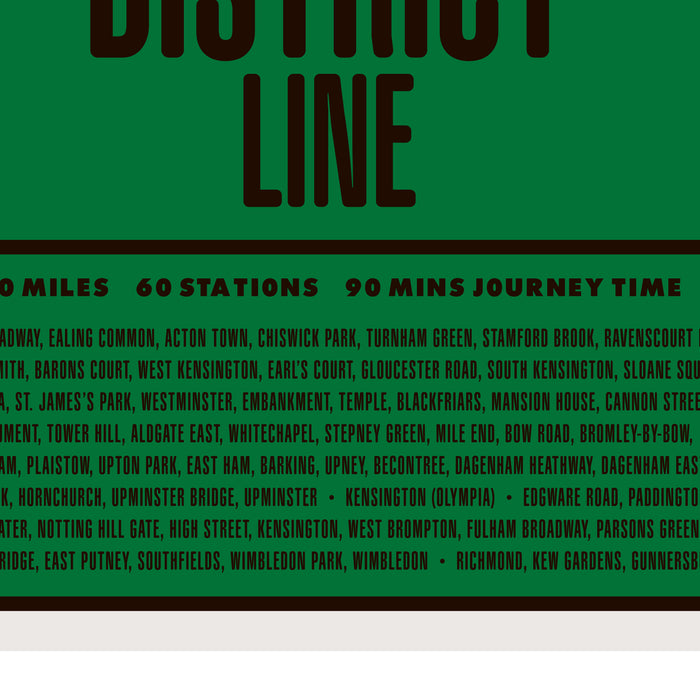 London Underground District Line print