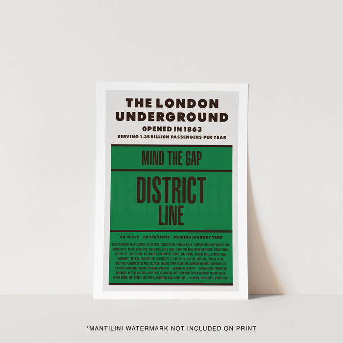 London Underground District Line print