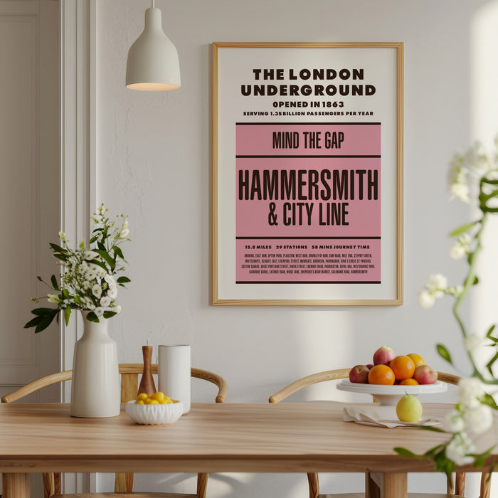 Hammersmith & City Line tube print