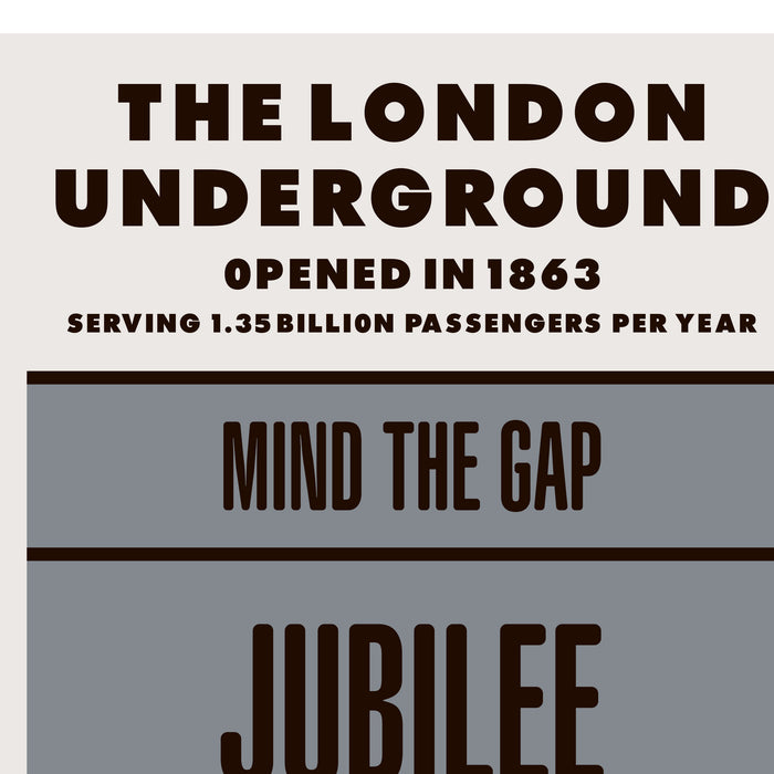 London Underground Jubilee Line print