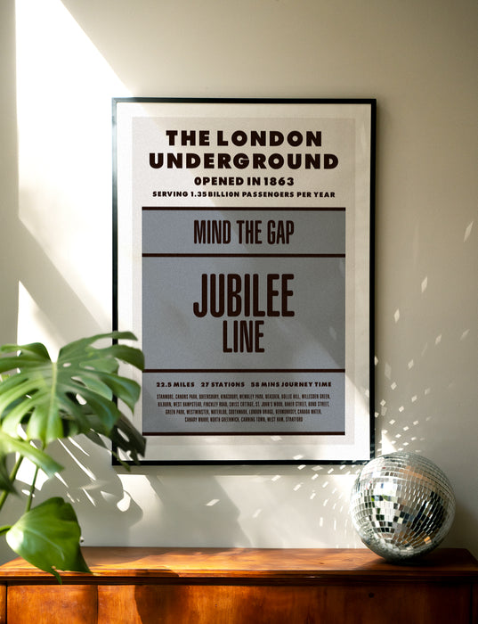London Underground Jubilee Line print