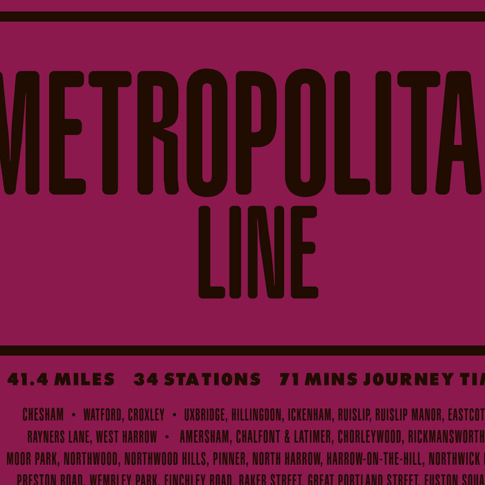 London Underground Metropolitan Line print