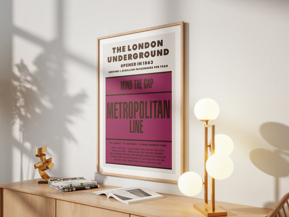 London Underground Metropolitan Line print