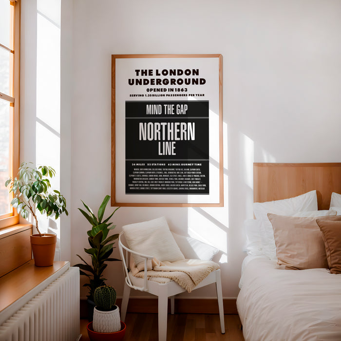 The Northern Line Tube print