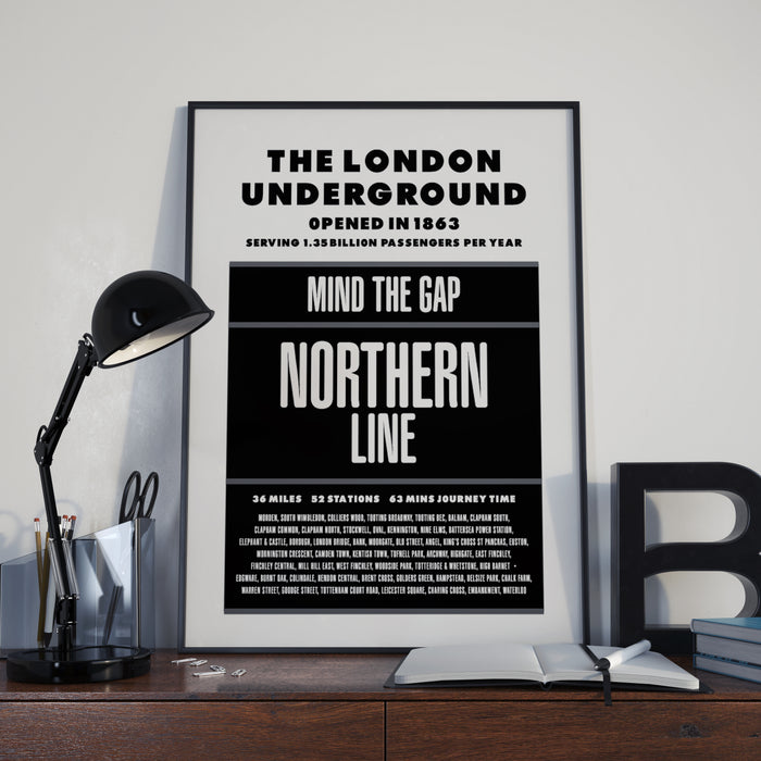 The Northern Line Tube print