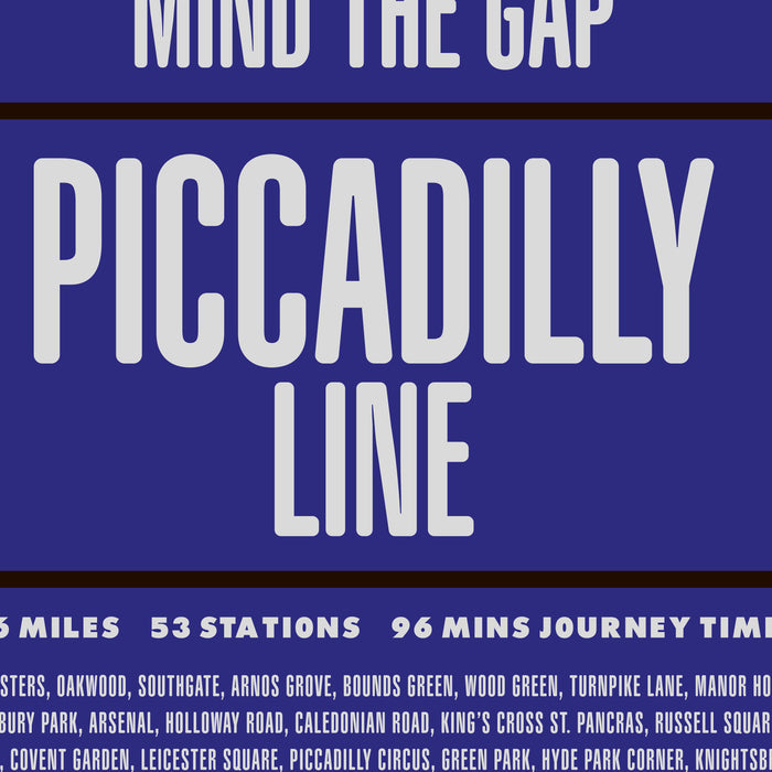 London Underground Piccadilly Line print