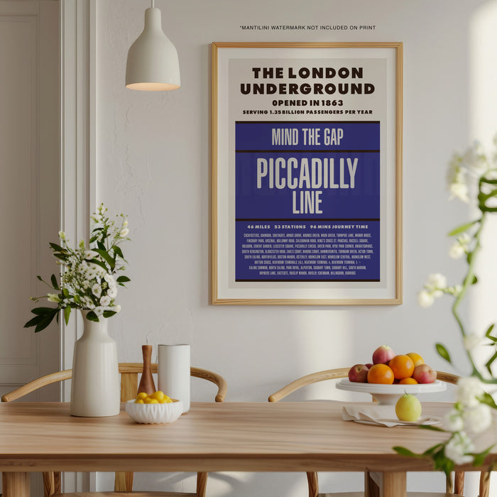 London Underground Piccadilly Line print