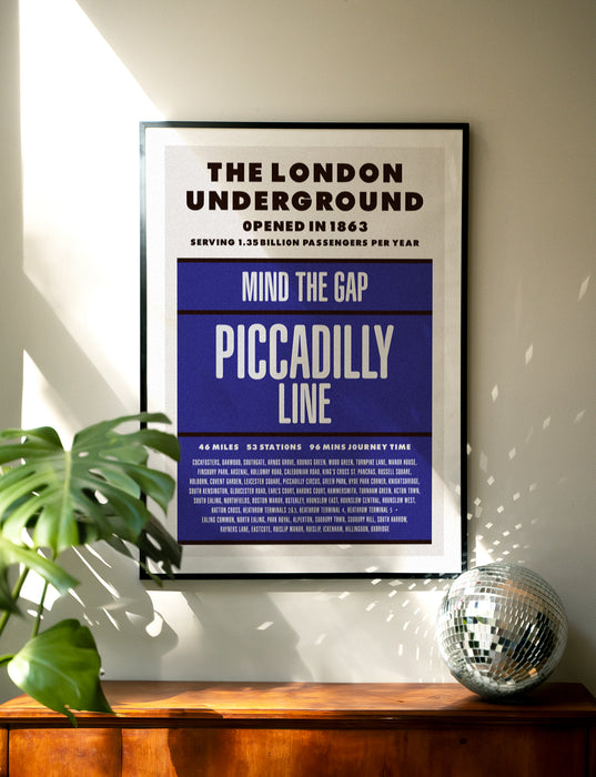 London Underground Piccadilly Line print
