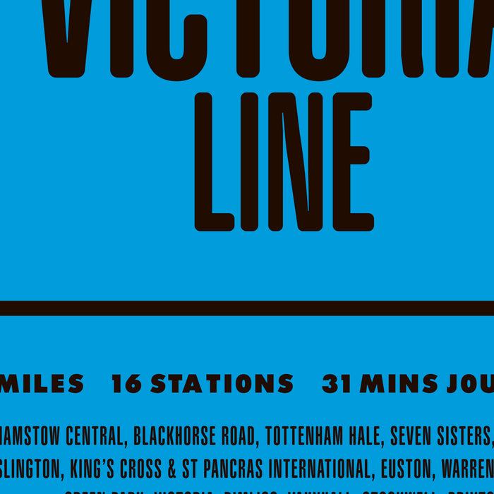 London Underground Victoria Line print