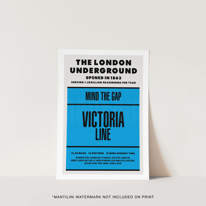 London Underground Victoria Line print