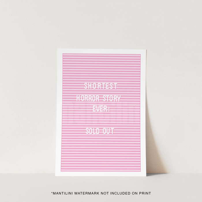 Horror Story Pegboard print